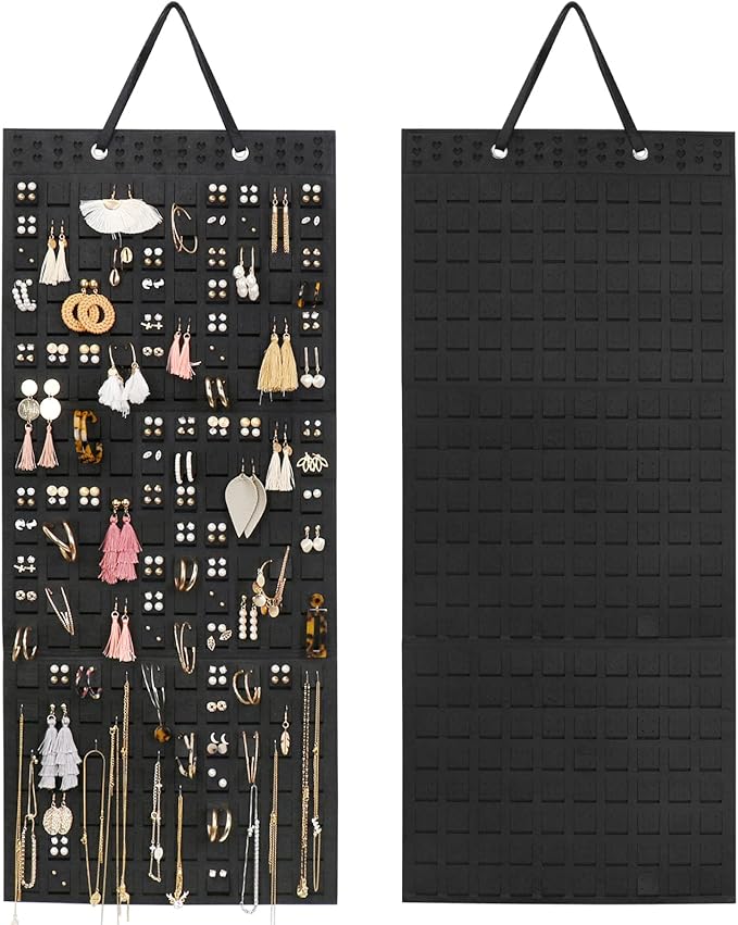 Extra Large Earring Organizer - Wall Mount Earring Holder for Up to 420 Pairs, Hanging Jewelry Organizer for Women & Girls