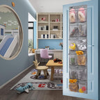 Behind Door Hanging Kids Shoes Organizer Closet Shoe Organizer Shoe Rack with 12 Mesh Pockets (12 Pockets)