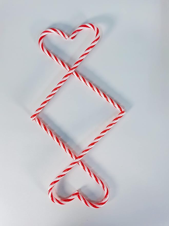 50 Pcs Christmas Candy Canes 5.9 inch Plastic Christmas Tree Hanging Ornaments Twisted Red White Crutch Candy Canes for Xmas Home Indoor Outdoor Party Decoration (red White)