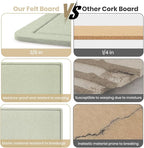 Large Bulletin Board, 72 X 48 inches Cork Board with 30 Pushpin, 6' x 4' Felt Cork Board Notice Pin Board, Self-Adhesive Vision Board Mood Board Foldable Photo Board for Wall - Sage Green