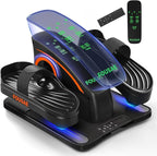 Under Desk Elliptical Machine, Electric Elliptical Leg Exerciser While Sitting for Seniors with Upgraded 15 Speeds & 12 Auto Mode, Forward & Reverse Direction, Quiet Portable Seated Pedal Exerciser