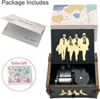 Pursuestar TheBeatles Let It Be Wind Up Music Box, Vintage Engraved Wood Mechanism Musical Gifts for Mother's Day Valentine's Day Christmas Thanksgiving
