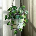 Cascading Ivy Leaf Acrylic Suncatcher, Boho Suncatchers for Window Hangings, Stained Glass Effect Indoor Outdoor Garden Decor for Monstera Lover, Gifts for Mother's Day, Mom, Grandma, Wife, Women