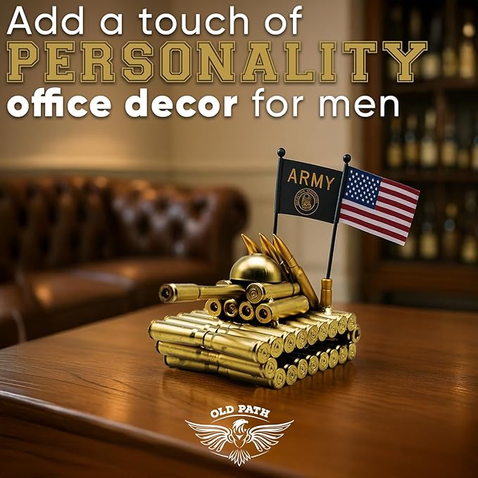Bullet tank Shell |Man cave decor | Veteran gifts |mens office decor | Military gifts for men |Army gift |desk decor for men| Army stuff|unique gift for gun enthusiast| Military dad| Manly decor