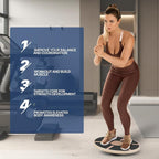 MADOG Wooden Wobble Balance Board for Adults, 15.5" Anti-Skid Sandpaper for Workout Core Trainer Physical Therapy, Home Gym Stability Board