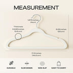 Utopia Home Velvet Hangers 50 Pack – Luxury Non-Slip Slim Pant & Coat Hangers, Strong Space-Saving Clothes Hangers with Pants Bar and 360° Swivel Hook – White