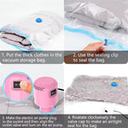 Vacuum Pump for Storage Bags,Electric Pump for Vacuum Storage Bags,55W Space Saver Vacuum Storage Bag Pump for Compression Clothing, Portable Vacuum Pump for Various Vacuum Sealer Bag