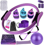 Better Me Pilates Kit, 11Pcs Better Me Pilates Essentials Kit for Women, Better Me Home Pilates Ring and Ball Set, Yoga Ball 25cm Figure 8 Resistance Band Yoga Bands for Home and Gym Workout