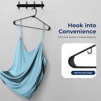 SereneLife 150-Piece Plastic Hangers Black – Heavy Duty Non-Slip Clothes Hanger Set, Durable Slim Space-Saving Closet Organizers for Coats Shirts and Dresses, 5.5 lbs Weight Capacity Each