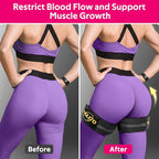 BFR Booty Bands for Women Glutes - Blood Flow Restriction Bands with Weekly Plan for Legs, Butt & Hip Building, Occlusion Bands for Workouts, Best Fabric Bands for Squat Butt & Thigh