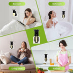 Wall Fragrance Plug in Air Freshener- Plug in Diffuser with Night Light Compatible with Bath and Body Works Wallflowers Refill, ETL Certified Rotatable Plug, Scent Control Plug for Home Office (2PCS)