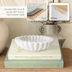 1DOT2 Aesthetic Decorative Books -Set of 2 Minimalist Linen Hardcover Faux/Fake Books for Coffee Table Home Decor Living Room Decoration, Photo Storage or as a Keepsake Box(Sage-beige-musician)