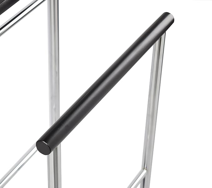Proman Products Twin Valet with Wooden Hanger Tray & Trouser Bar, Black