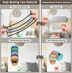 Hat Organizer for Baseball Caps, 2-Pack Black Metal Hat Rack for Wall Door, Adhesive/Wall Mounted Hat Storage Holder Small Closet Organizers and Storage Solution Ideas