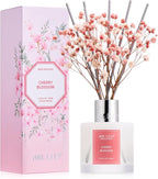Airkeep Reed Diffuser Set, 3.38 fl oz (100 ml) - Cherry Blossom Oil Diffusers with 8 Reed Sticks, Home Fragrance Reed Diffuser for Bathroom Shelf Decor