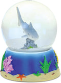 Puzzled Great White Shark Snow Globe - Elegant Sparkly Water Globe with Sparkling Glitter Inside The Animal Snow Globe Figure, Collectible Shark Decor Snow Globe Figurines for Birthdays, Christmas