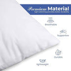 Utopia Bedding Throw Pillows (Set of 1, White) – 14 x 22 Inches Down Alternative Pillows for Bed, Sofa, and Couch - Fluffy Decorative Stuffer Pillow for Indoors & Outdoors