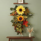 Generic Blossoms Pumpkin Swag Tree-Shaped Autumn Door Swag Naturalistic Design Hanging Autumn Decoration