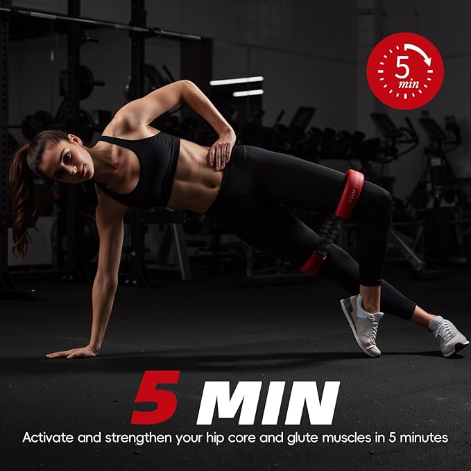 Hip and Core Band System, Loop Resistance Bands to Stretch and Workout, Glute Bands for Women, Exercise Hip Halo Bands