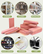 Cedar Blocks for Clothes Storage, 20 Pack Planks - Aromatic Scent Cedars Wood Planks for Closets and Drawers Freshener
