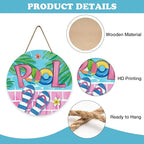 Summer Pool Flip Flops Front Door Sign