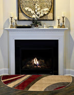 Unique Loom Barista Collection Area Rug - Ngada (3' x 6' Hearth, Beige/Red)