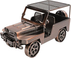 GLOGLOW Classic Metal Car Model Toy, Handcrafted Iron Ornament Vintage Car Figurine for Home Decor, Intricate Design, 8.66 X 3.74 Inches for Collectors (Red Bronze)