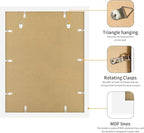 16x20 Picture Frame White Set of 3, Display Pictures 11x14 with Mat or 16 x 20 Without Mat, Poster Frames 16x20 for Wall Hanging Horizontal and Vertical