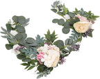 2pcs Top ABS Hanging Flower Swags - Lifelike Artificial Decorative Arch Flowers for Wedding, Party, Photography & Outdoor Events