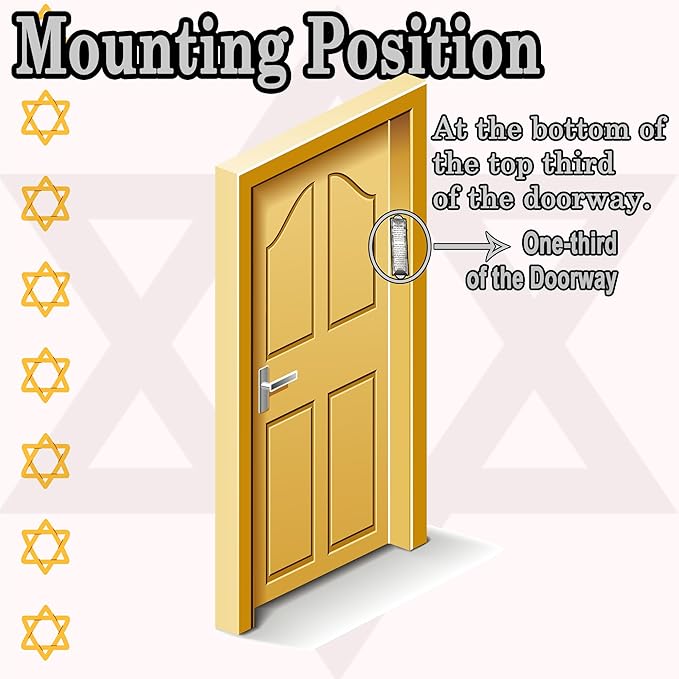 2 Pack Mezuzah with Scroll for Door - Jewish Mezuzah for Door Metal Cases with English and Hebrew Blessing for House Warming Hanukkah Gift (Antique Silvers)