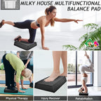 Small Balance Board, Exercise Balance Pad, Yoga Mat Thick, Non-Slip Foam Pad, Yoga Mats for Balance Exercise Stability Workout, Knee Pads Trainer for Physical Therapy Strength Training Ankle Exercises