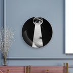 Lina Cavalieri Plate, Wall Decorative Plate, Mysterious Face Plate Wall Hanging Decoration,Including Bracket And Special Spring HooK,style-14,7inch