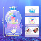BREIS Snow Globes,100MM Mermaid Snow Globe Automatic Snowflakes with Music LED Lights,Decorate Christmas Birthday Valentines Day Gifts for Women Sister Mom Girlfriend Wife