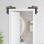 Pigort Christmas Door Toppers Funny Christmas Door/Window Coner Decorations Snowman Santa Windows Walls DIY Craft for Party Ornament