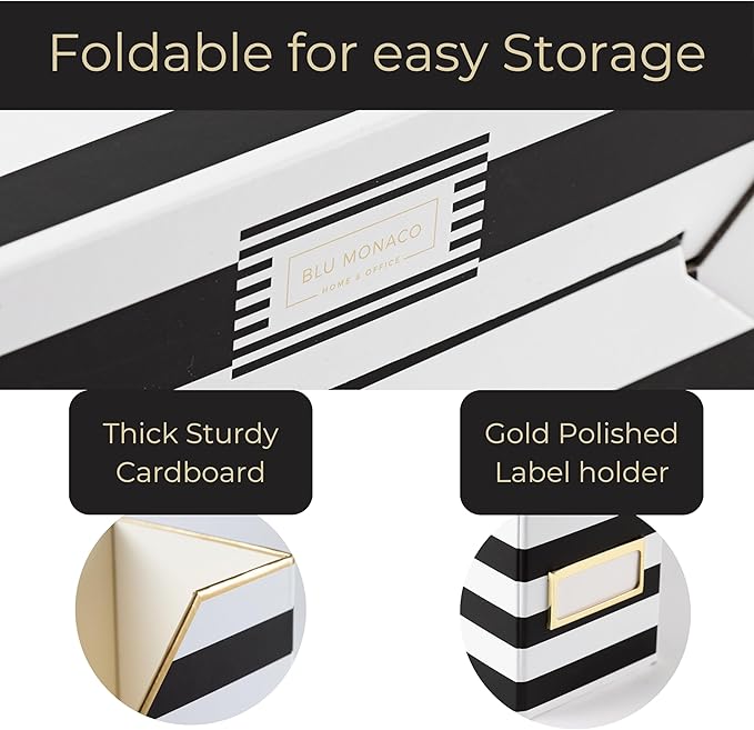 BLU MONACO | Cardboard Magazine File Holder Set of 4 | Vertical Magazine File Holder for Desk and Shelves | Standing File Holder for Classroom School Paper Storage