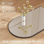 DUMOS Black Metal Arch Vanity Rounded Rectangle Bathroom Mirrors for Over Sink Wall, 21x30 Inch Large Matte Mirror, Modern Decorative for Restroom, Farmhouse