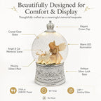 Cat Memorial Gifts for Loss of Cat Sympathy Gift, Snow Globe with Auto Swirling Glitter & 6H Timer, Battery or USB Powered, Cat Remembrance Gifts for Home Decor