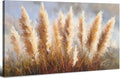 Vintage Boho Reed Canvas Wall Art Abstract Nature Plant Wall Decor Minimalist Botanical Prints Pictures Dried Reeds Flowers Poster Painting Artwork for Living Room Bedroom Home Decoration 20x40"