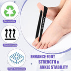 Set of 5 Toe Stretcher Band Separator Spacer Bunion Correction Hallux Valgus Alignment Foot Stretcher Straightener Resistance Loop Yoga Exercise Foot Care with Carry Bag(Grey)