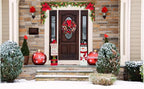 Christmas Wooden Vertical Hanging Wall Signs 2-pack Snowman Christmas Front Door/Wall Decor Santa Farmhouse Sign 23.5 x 7 x 3.5 Christmas Hanging Decoration