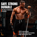 Resistance Bands with Handles, 175lb Exercise Bands for Working Out, Fitness Bands, Workout Bands with Door Anchor and Ankle Straps, Physical Therapy, Yoga, Strength Training Home Gym Equipment