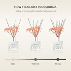 Airkeep Reed Diffuser Set,3.38 fl oz (100 ml) - Sandalwood Rose Oil Diffusers with 8 Reed Sticks,Home Fragrance Reed Diffuser for Bathroom Shelf Decor