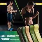 LEEKEY Resistance Bands, Exercise Bands with Handles,Pull Up Assist Bands - Band Set with Door Anchor - Bands for Working Out,Band for Men and Women Fitness Training,Home Workouts