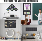 Large Cork Board Alternative 36" X 24" Bulletin Board - 6 Pack Removable Felt Wall Tiles with 15 pushpins, Large Cork Boards for Walls Cork Board for Office Pin Board Tack Board - Black