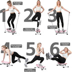 Ski Balancing Machine with LCD Display, Adult Balance Board Trainer Heavy Duty Ski Exercise Machine, Side to Side Core Stability Equipment Low Impact Full Body Cardio Workout Trainer