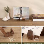 ANBOXIT Plate Display Stand, 3 Pack 4 Inch Plate Holder for Displaying, Decorative Picture Frame Dish Photo Plaque Platter Wood Stand