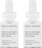 Pura & Brooklyn Candle Studio Home Scent Refill - Smart Air Diffuser - Up to 120-Hours of Luxury Fragrance per Refill - Home Essential - Clean & Safe Diffuser Fragrance - 2 Pack, Palo Santo