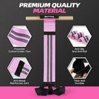 Pedal Resistance Bands with Handles, Upgrade Adjustable Manual Tension Training Pedal, Fabric Resistance Band with Wood Handles, Multifunction Fitness Bands for Abdomen, Waist, Arm, Leg
