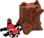 Articulating Animals Raccoon, Fox, Panda, Skunk, Possum with Containers - 3D Printed Articulated Joints ADHD, Autism, Relief Anxiety, Collectible Figurines (Red Panda Tree Stump)