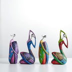 Octdays Art Female Sculpture Figurines, Abstract Woman Statue for Home Decor, Colorful Decorations for Living Room Shelf Office Cabinet Accents- A